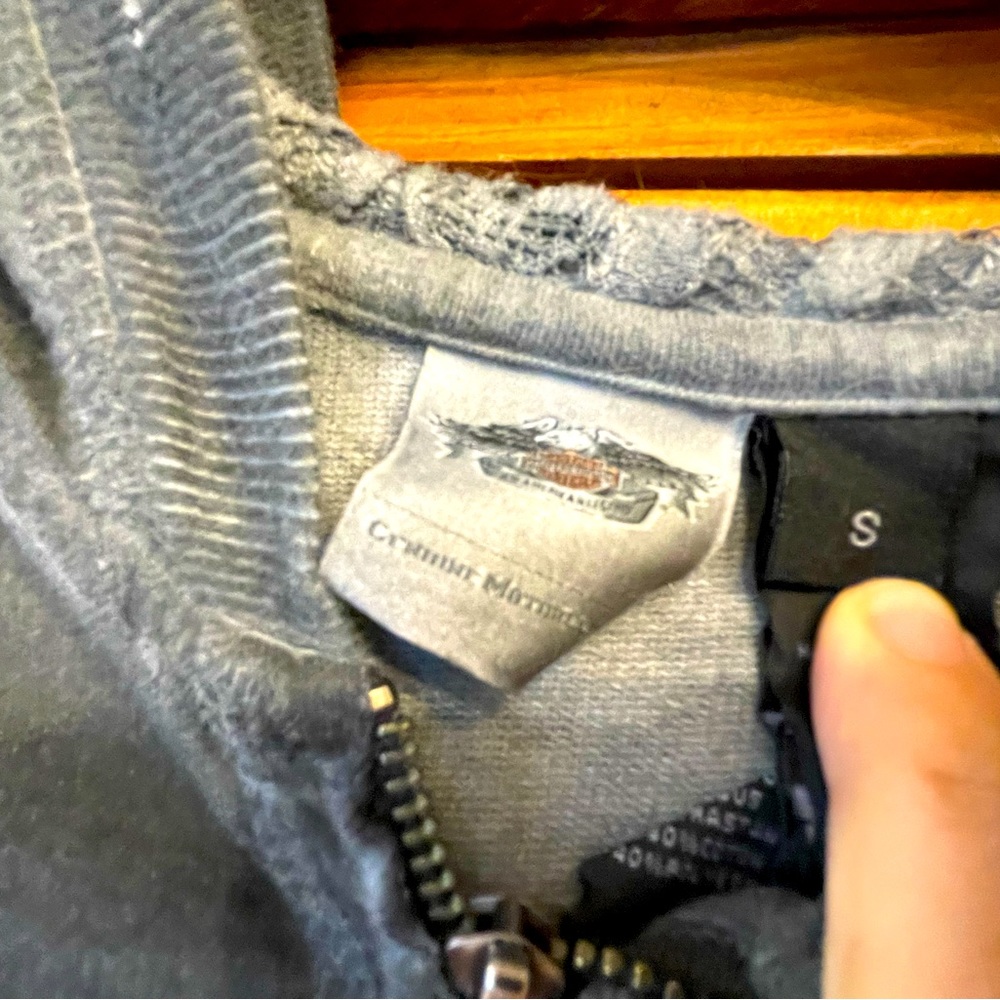 Harley Davidson Lace Patchwork Distressed Zip Hoo… - image 6